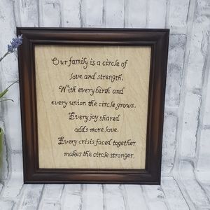 Framed Vintage Inspirational Needlepoint Wall Decor
